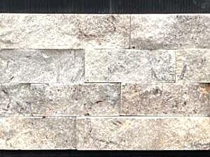 SCN 2102 Gümüş Traverten Patlatma Panel (152x610)